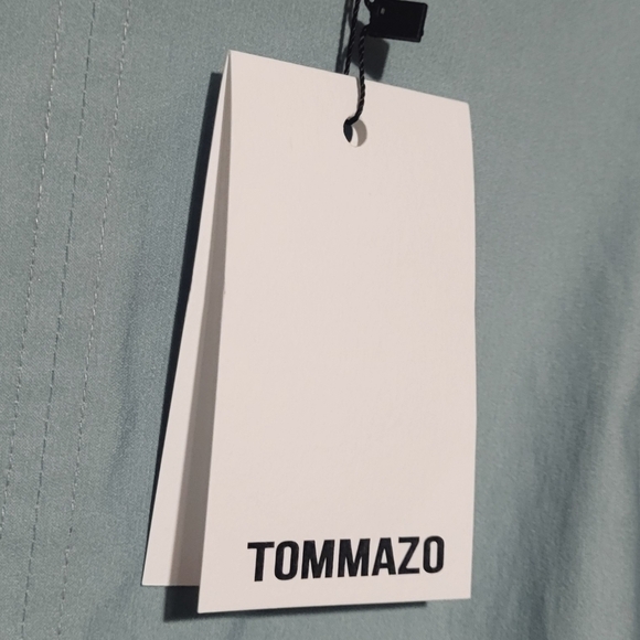 TOMMAZO Womens Artsy Boho Designer Dress L - Bell Sleeve- Shift Mid - Raspberry - Picture 7 of 8